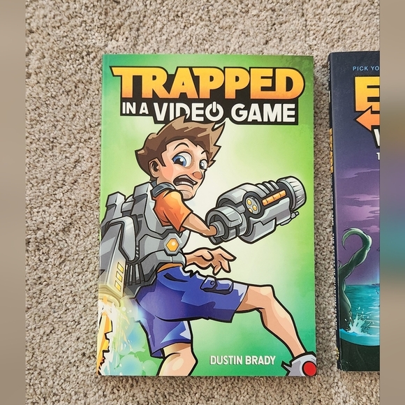 ๐ฎ Trapped in a Video Game & Escape from a Video Game Book Set โ Action-Packed - Picture 2 of 8